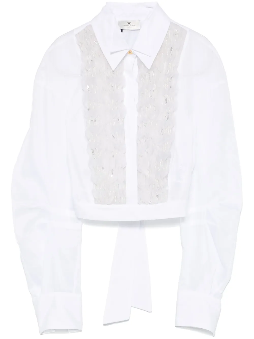 Elisabetta Franchi Shirt met ruches Wit