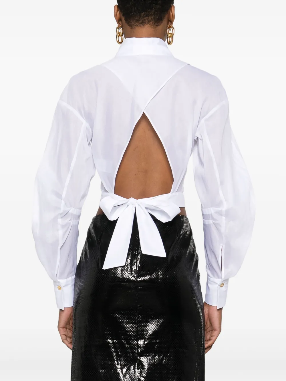 Elisabetta Franchi Shirt met ruches Wit