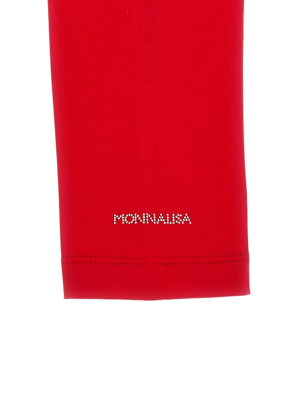Monnalisa Legging met logo applicatie Rood
