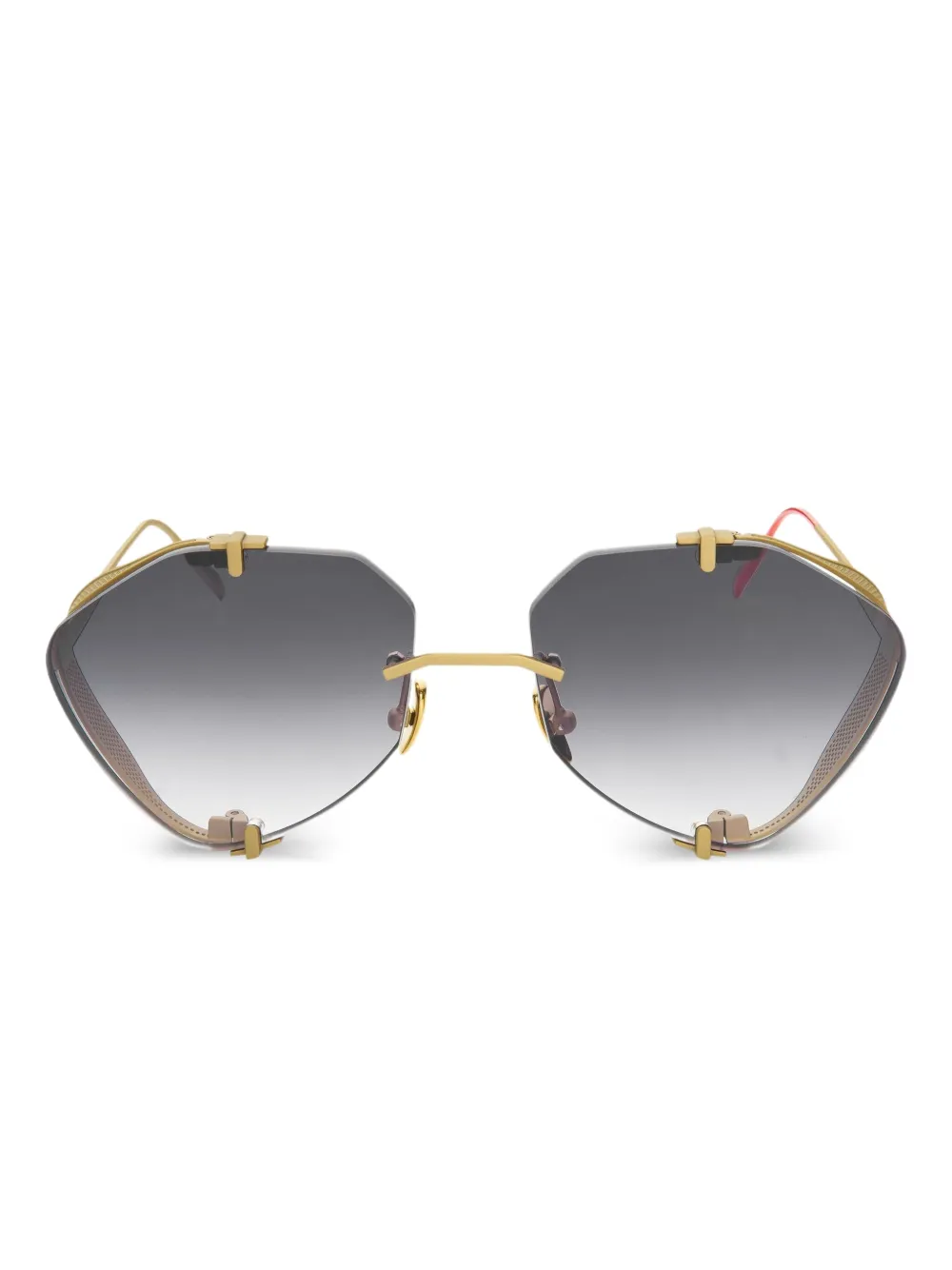 Vysen Eyewear Khoid geometric-frame sunglasses | Gold | Image 1