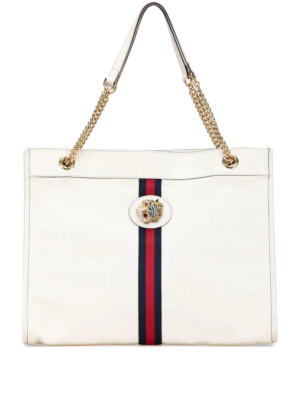 Gucci Pre-Owned 2000-2015 große Web Rajah Tote Bag | Weiß | Image 1