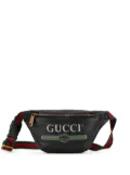 Gucci Pre-Owned 2000-2015 Leather Logo belt bag - Black