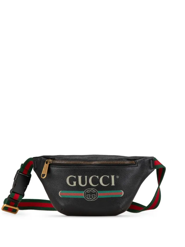 Gucci Pre-Owned 2000-2015 Leather Logo Belt Bag FARFETCH UK