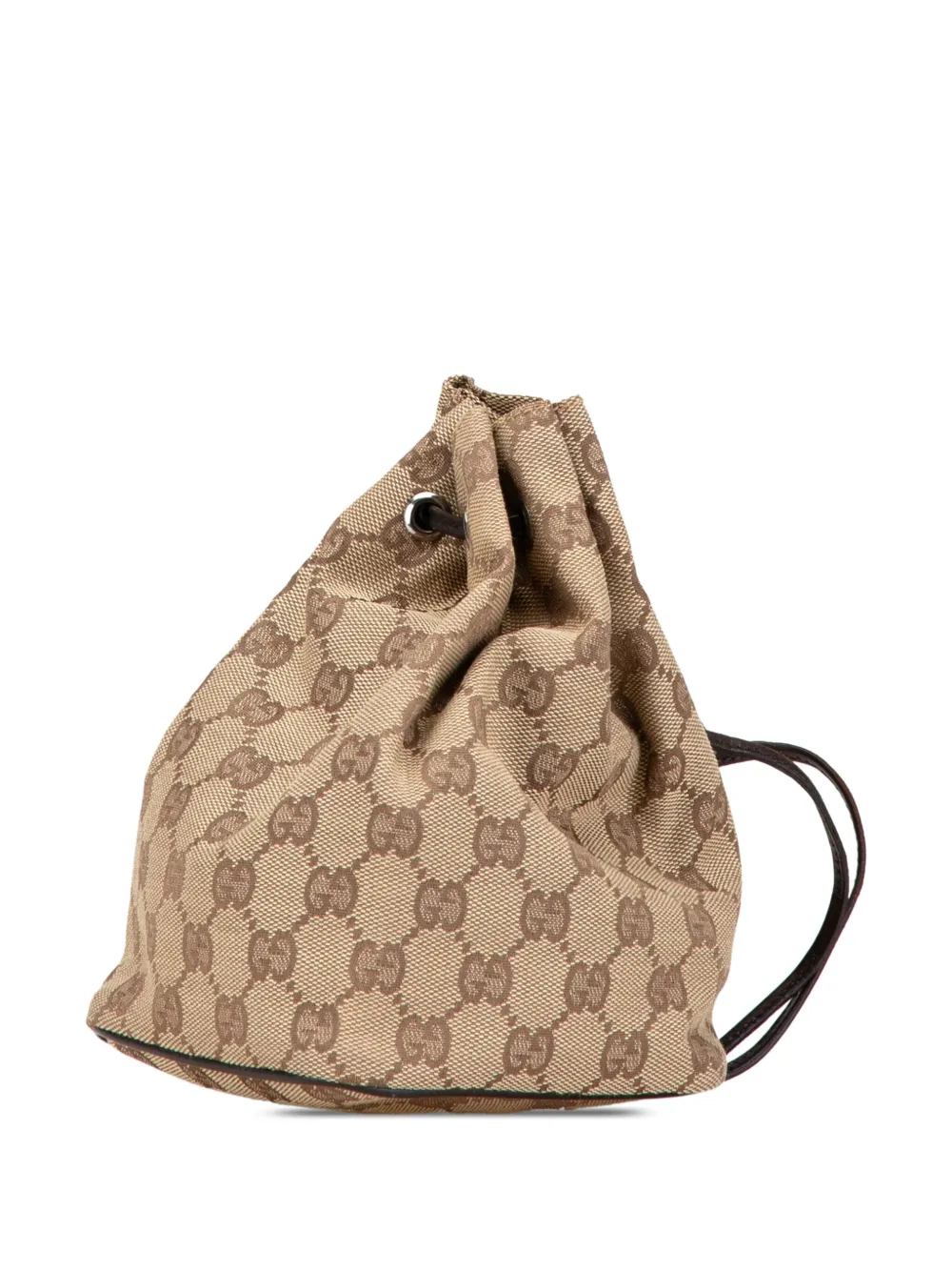 Gucci Pre-Owned 20th Century GG Canvas Drawstring bucket bag - Bruin