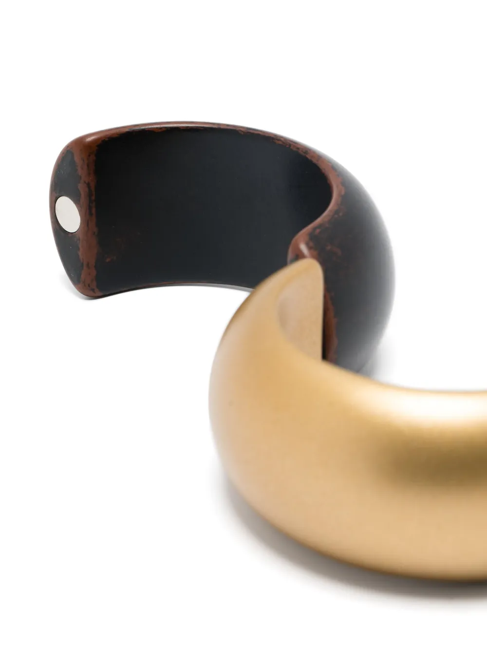 Max Mara Two-tone Bangle In Brown
