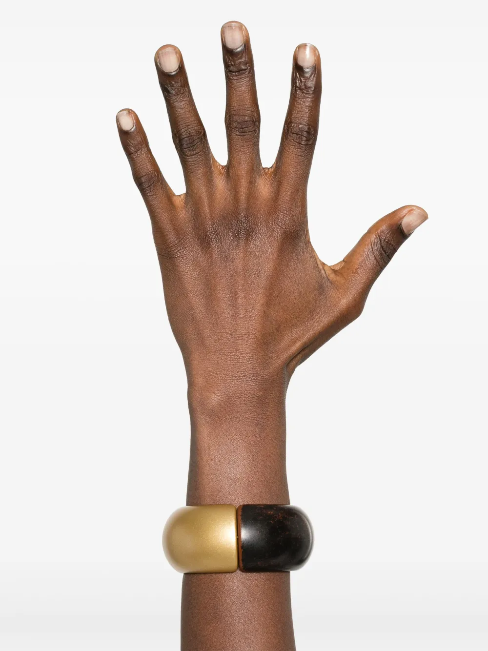 Max Mara Two-tone Bangle In Brown