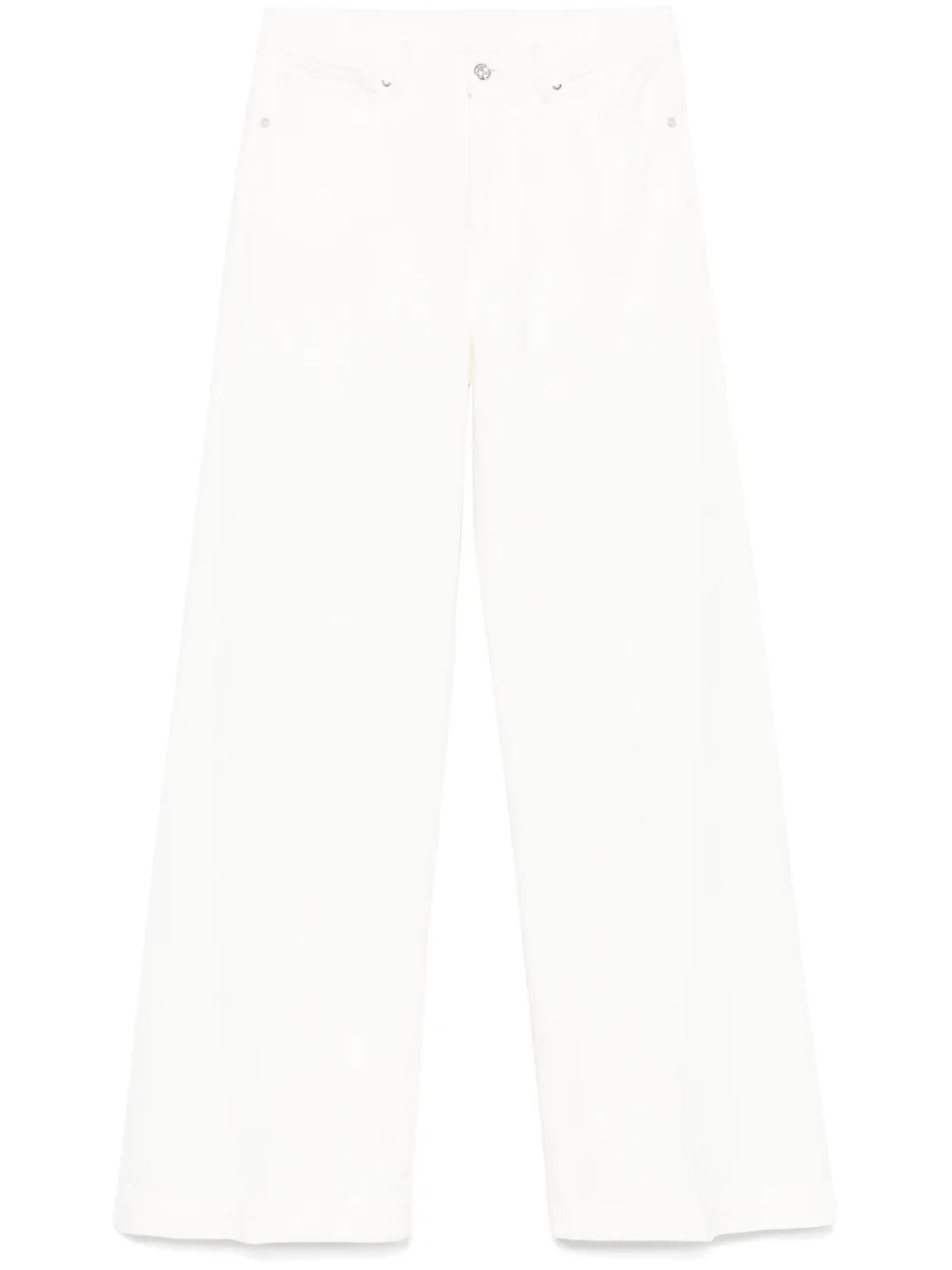 Nine In The Morning Nadia jeans met wijde pijpen Wit