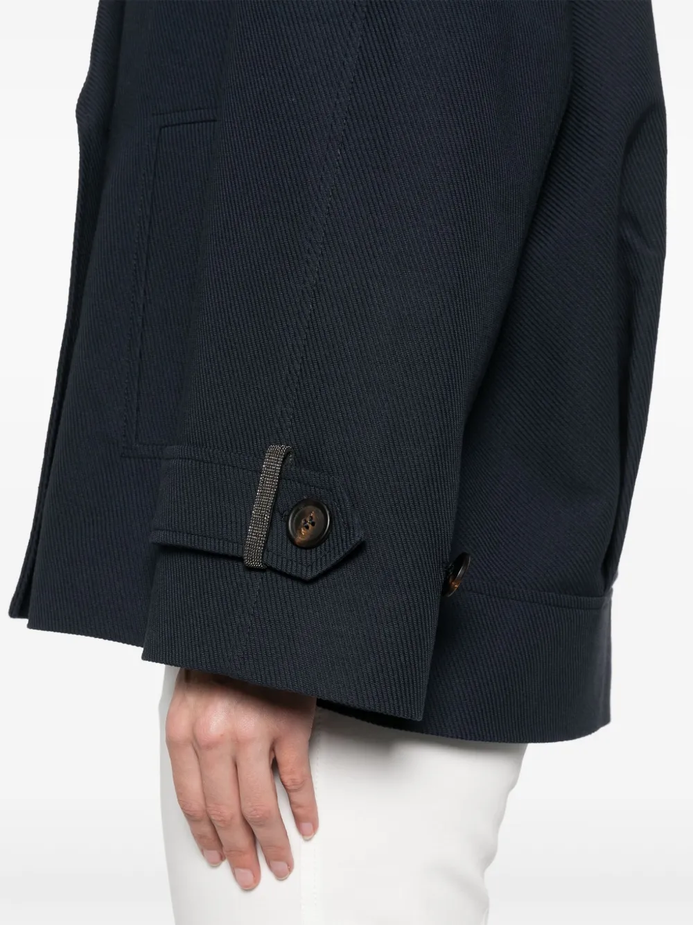 Brunello Cucinelli Jack met dubbele rij knopen Blauw