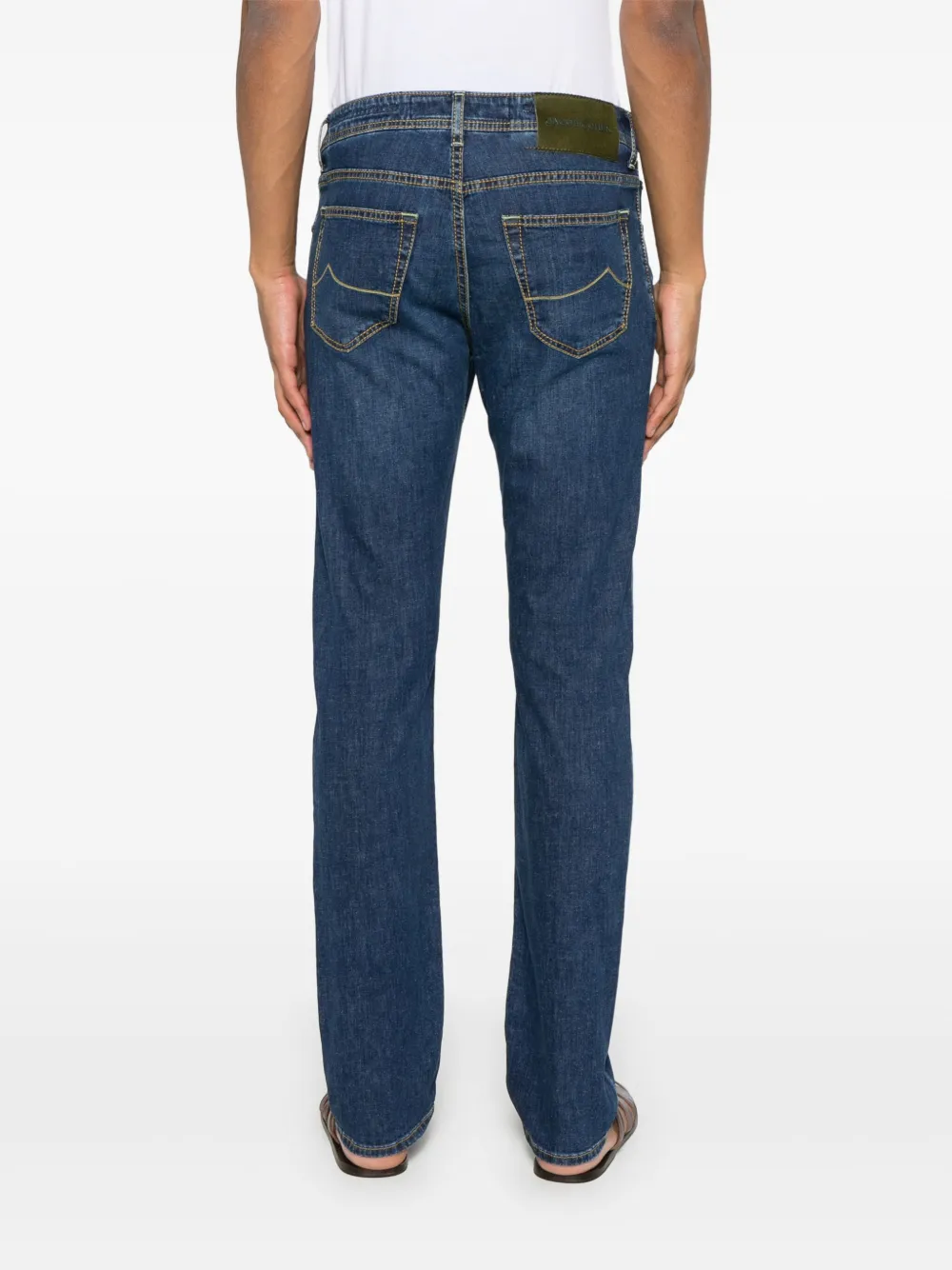 Jacob Cohën Jeans met logopatch Blauw