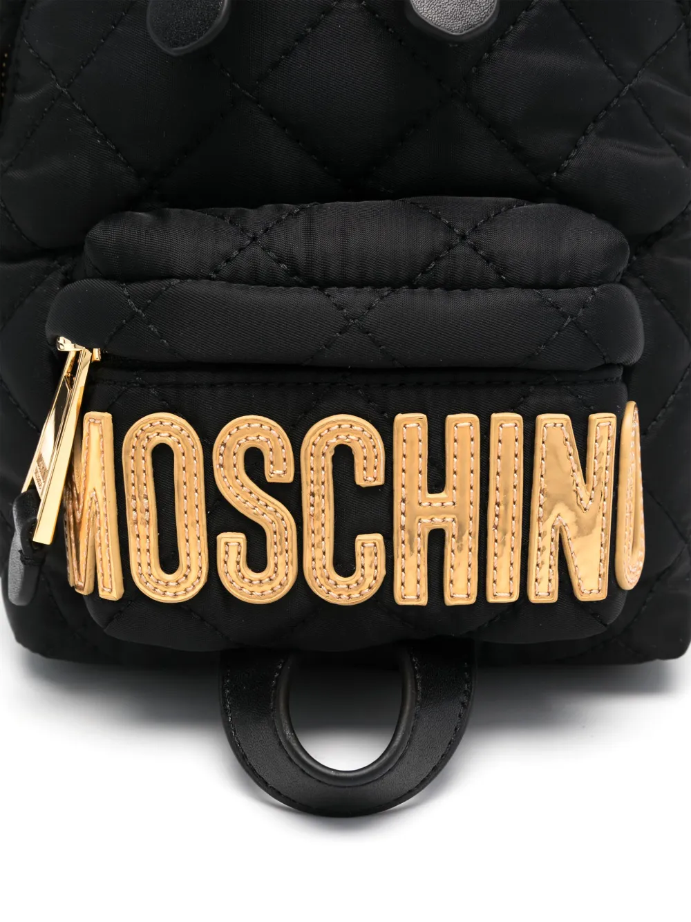 Moschino キルティング ロゴ バックパック | ブラック | FARFETCH JP