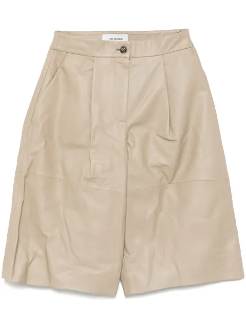 Yves Salomon leather shorts