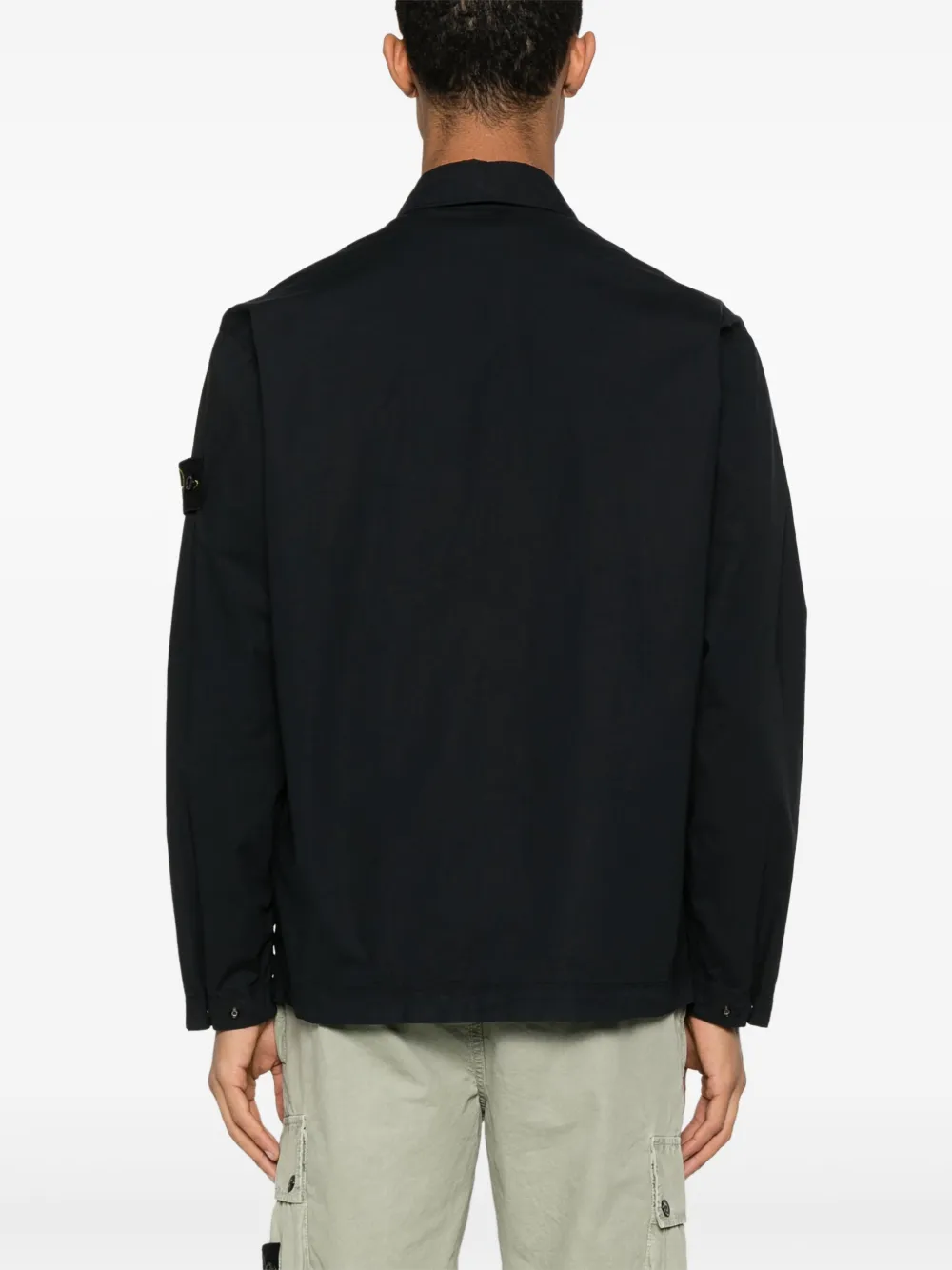 Stone Island Overhemd met Compass-logopatch Zwart
