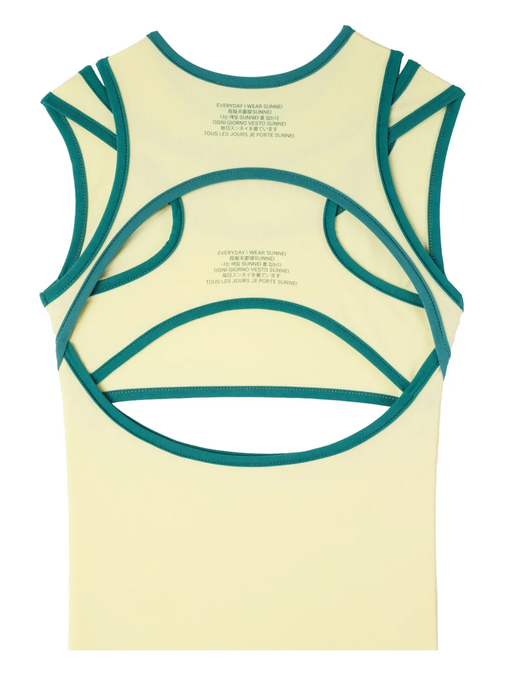 Sunnei stretch tank top - Geel