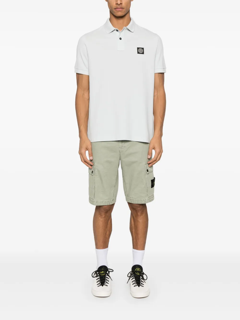 Stone Island Shorts met Compass-logopatch - Groen