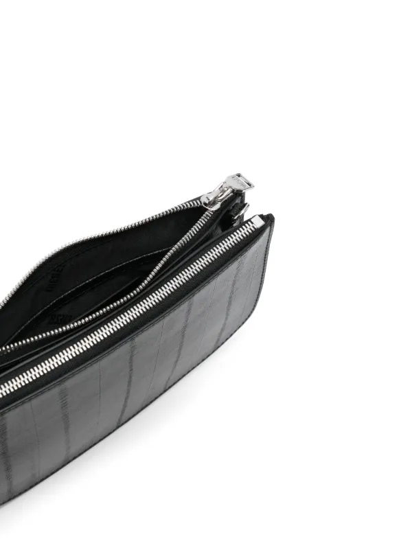 ポーチ 1DR Twin Shoulder Bag - DIESEL - Leather - Black Women's 1DR Twin-Double-pouch shoulder bag in printed