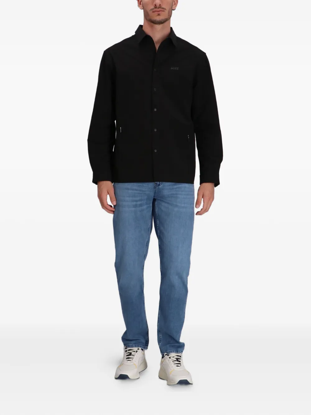 BOSS Basin shirtjack Zwart