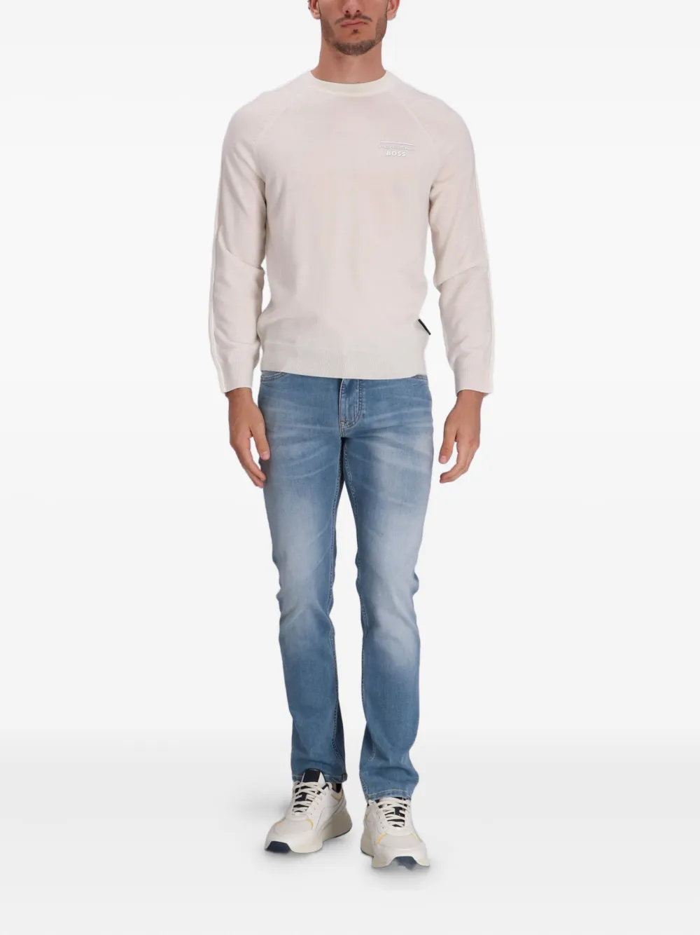 BOSS Trui van scheerwol - Beige