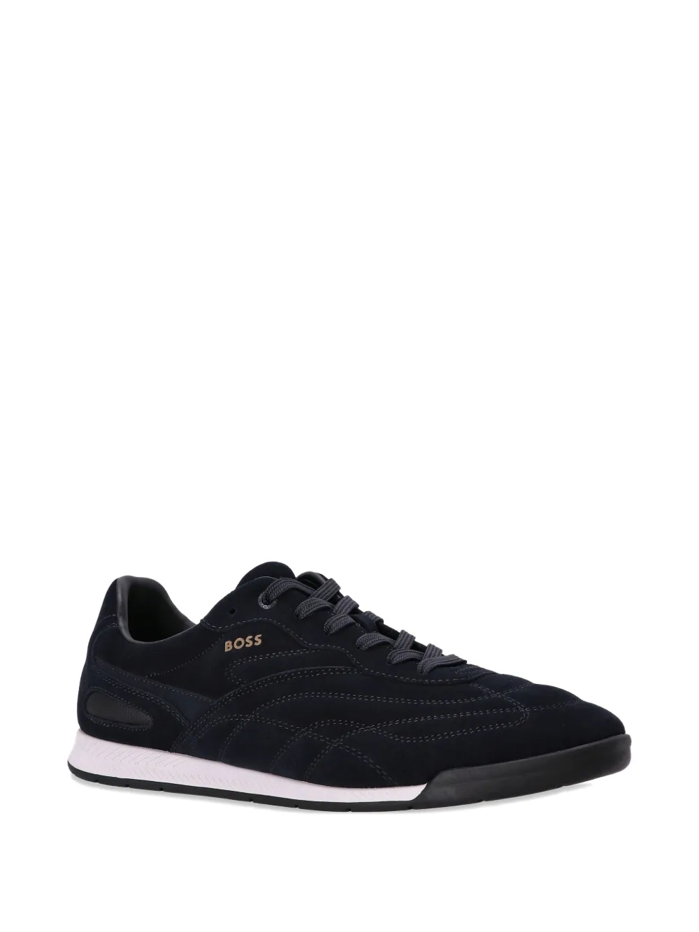 BOSS Sneakers met suède vlakken Blauw