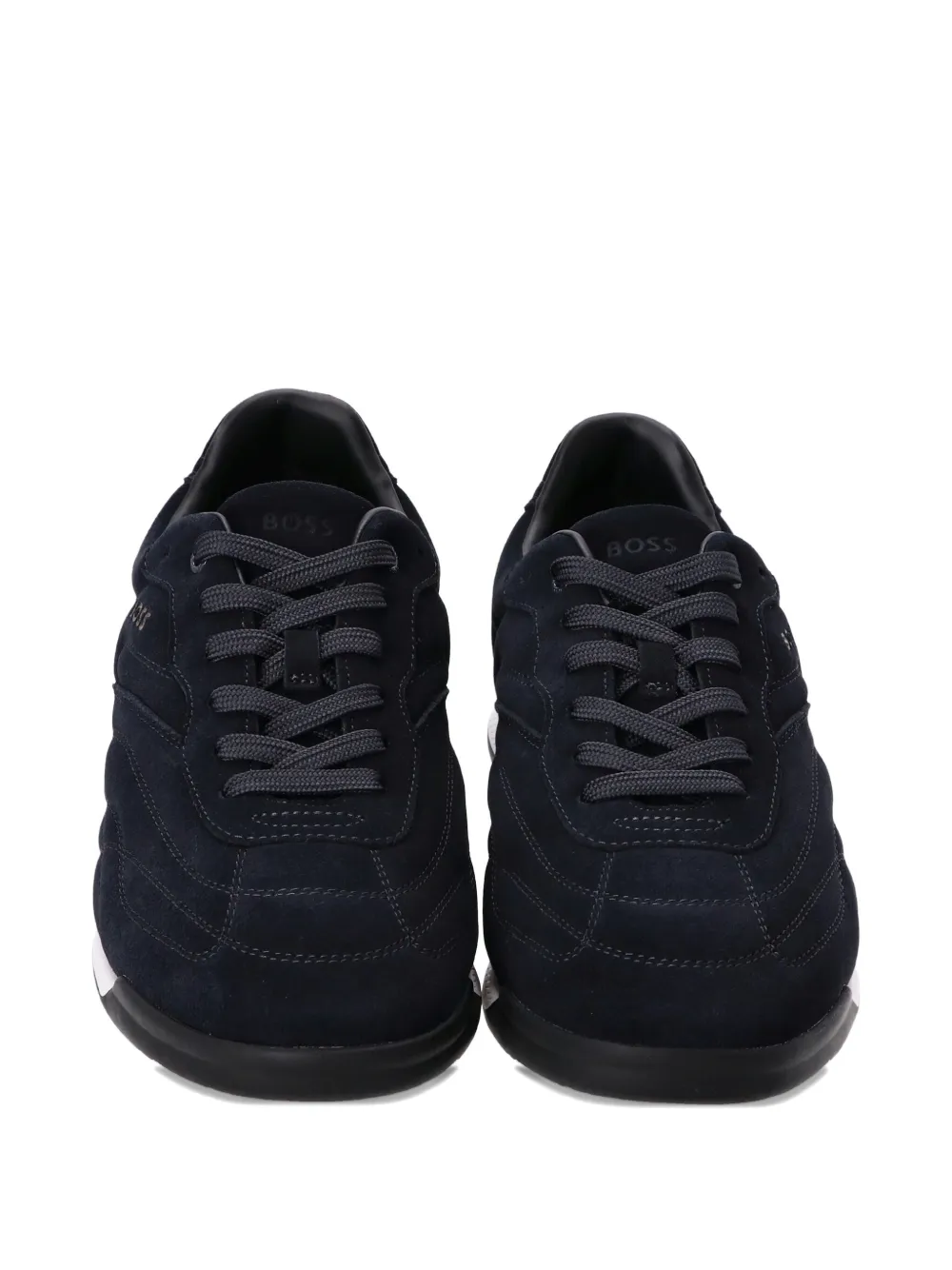 BOSS Sneakers met suède vlakken Blauw