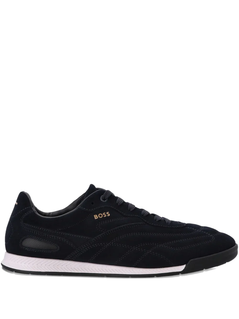 BOSS Sneakers met suède vlakken Blauw