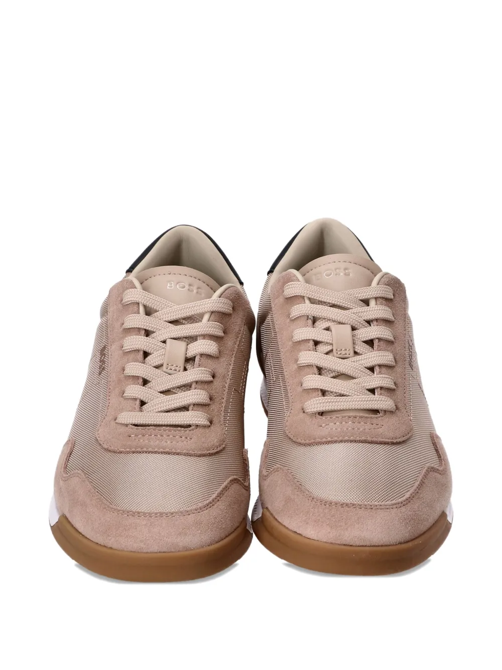 BOSS Titanium mesh-panelled sneakers Neutrals