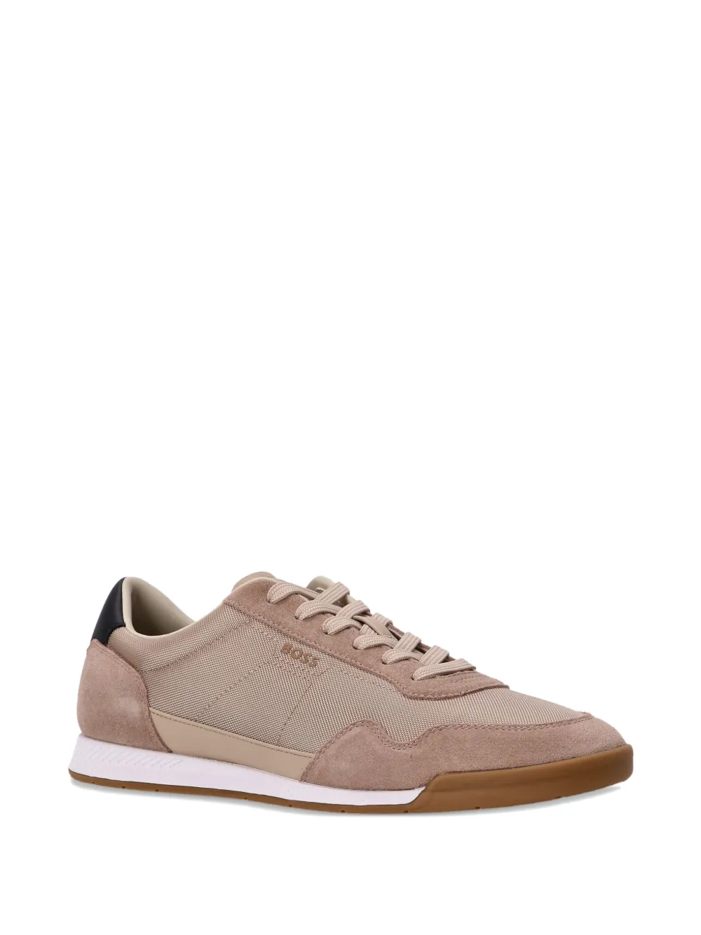 BOSS Titanium mesh-panelled sneakers Neutrals