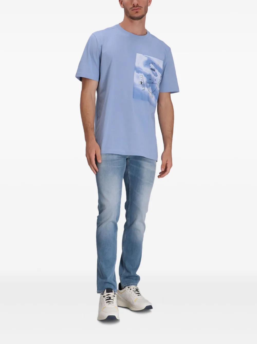 BOSS DesertTech T-shirt Blauw