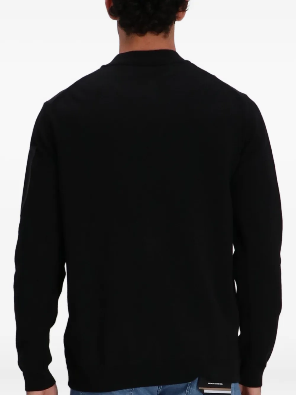 BOSS Vest met geborduurd logo Zwart