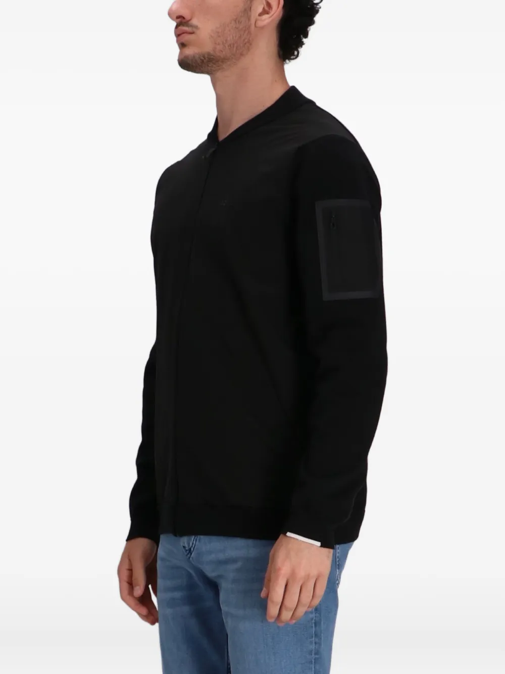 BOSS Vest met geborduurd logo Zwart