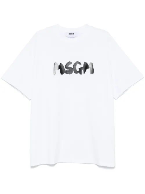 T-shirt à logo imprimé - MSGM - Modalova