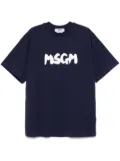 MSGM logo-print T-shirt - Blue