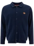 Valentino Garavani logo-patch cardigan - Blue