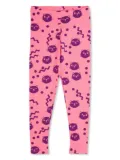 Mini Rodini Squiggly Cats leggings - Pink