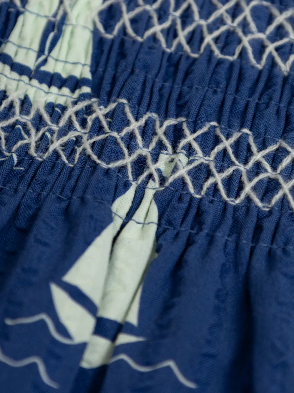 Mini Rodini Jurk van biologisch katoen Blauw