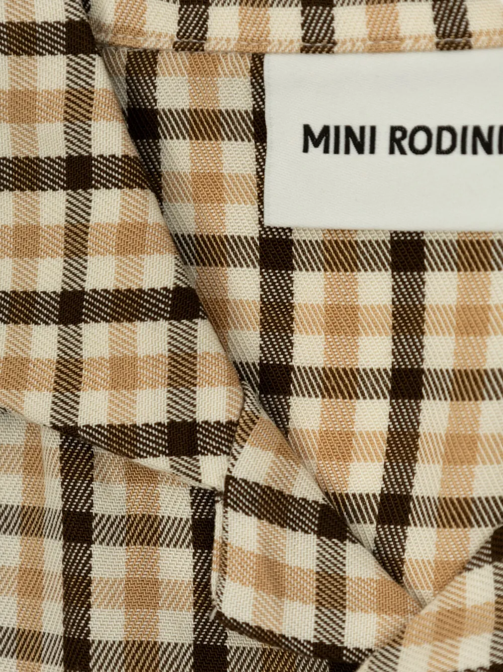 Shop Mini Rodini Short Sleeve Shirt In Brown