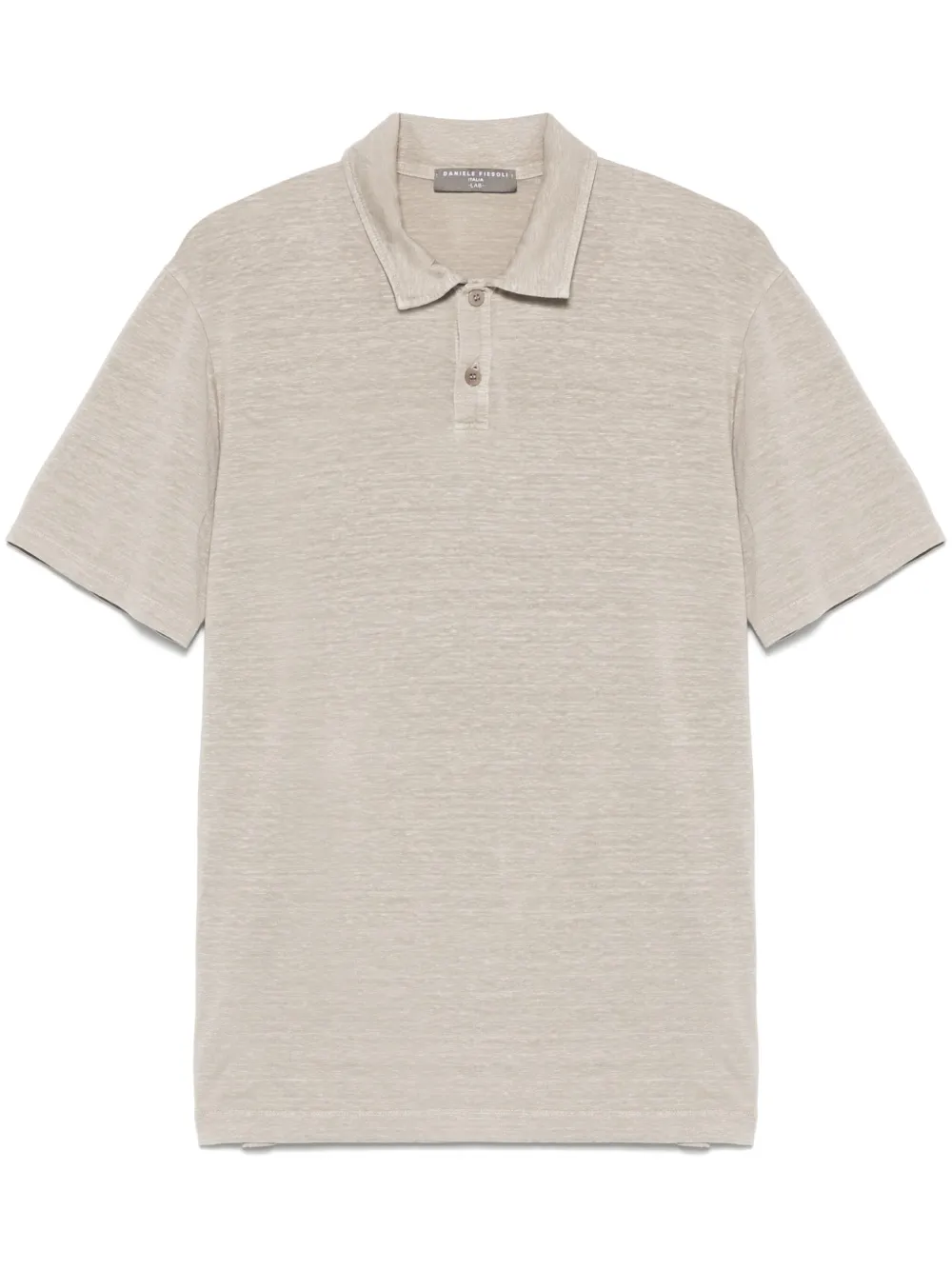 slub-textured polo shirt