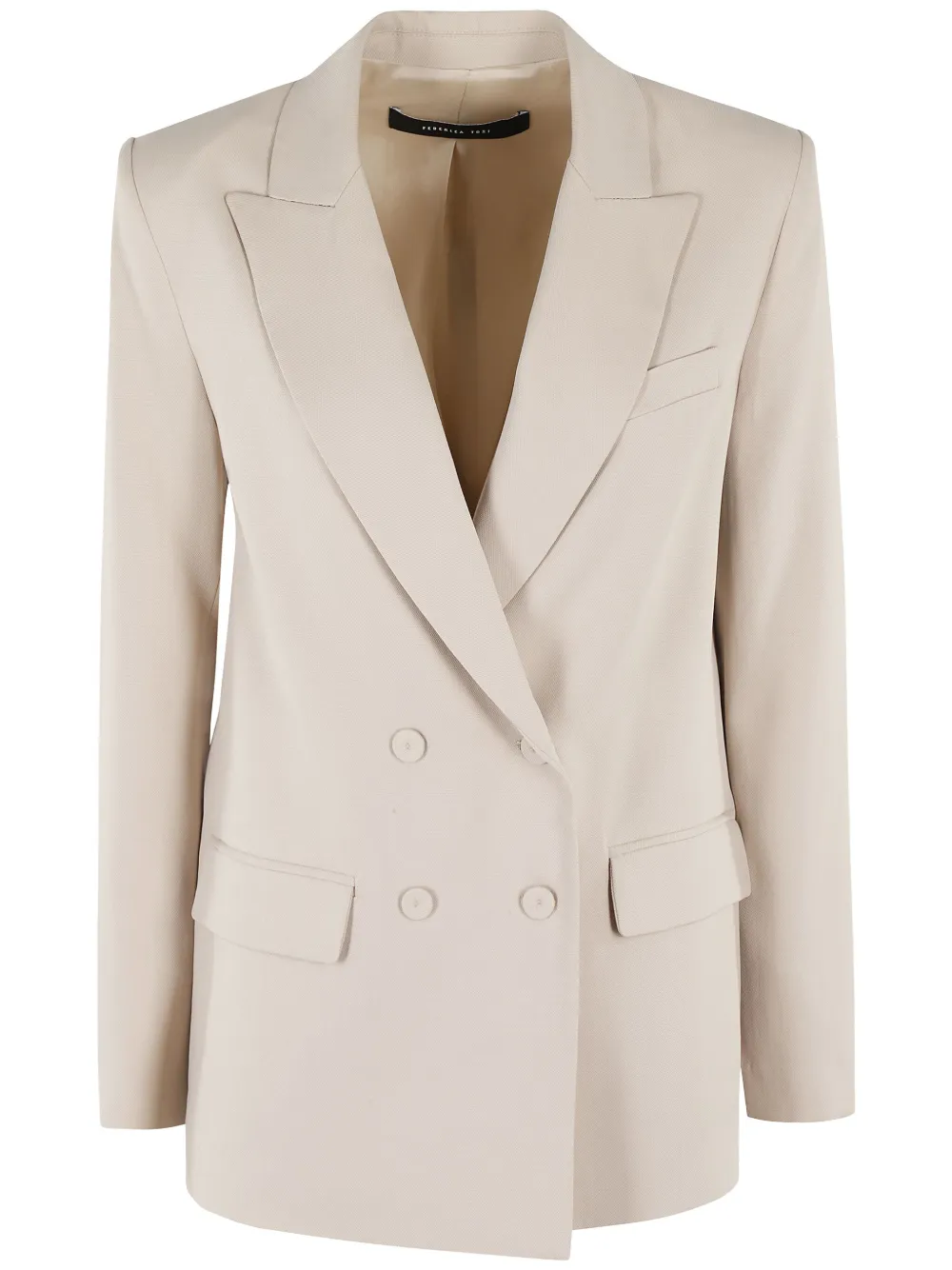 Federica Tosi Blazer met enkele rij knopen Beige