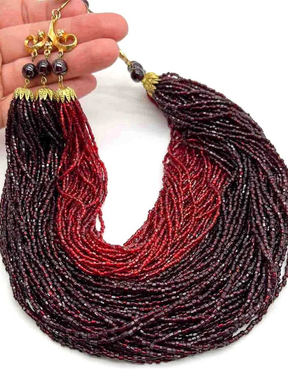 Pre-owned Jennifer Gibson Jewellery 1940s  Torsade Necklace In Gold