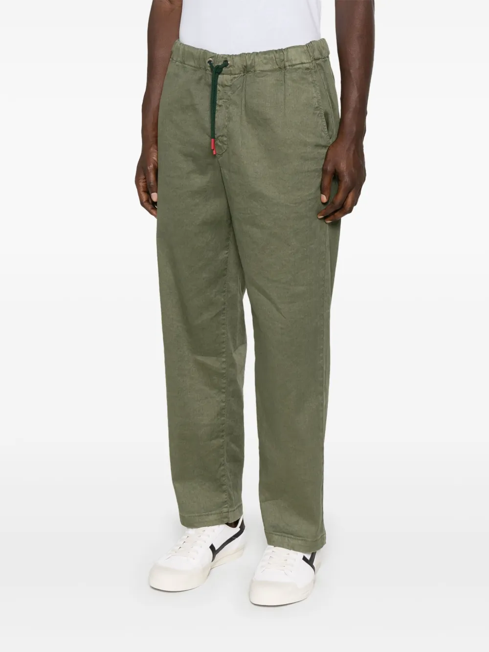 Kiton Broek met trekkoord Groen