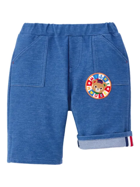 Miki House bear-patch shorts