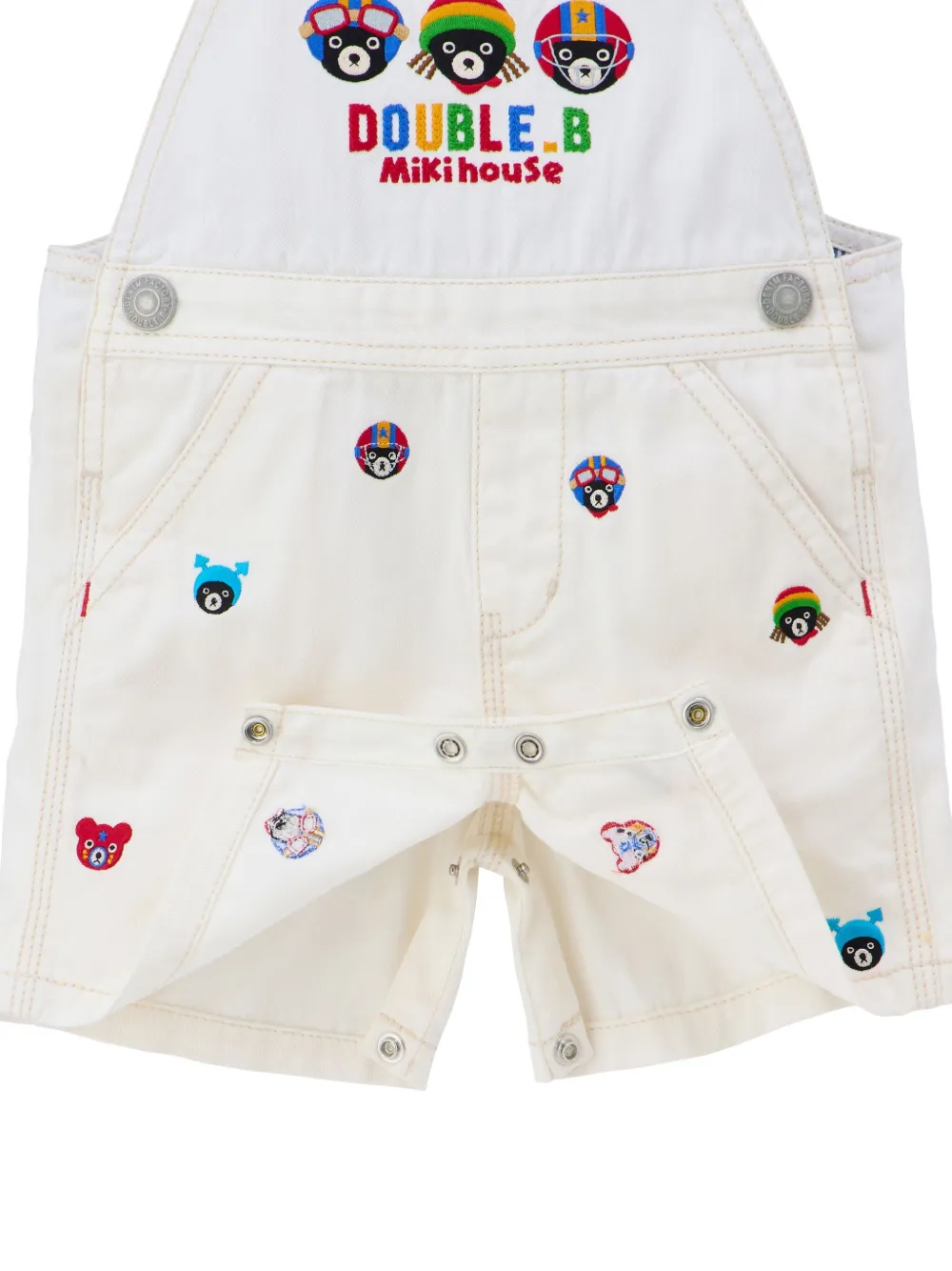 Miki House Shorts met beerpatroon Wit