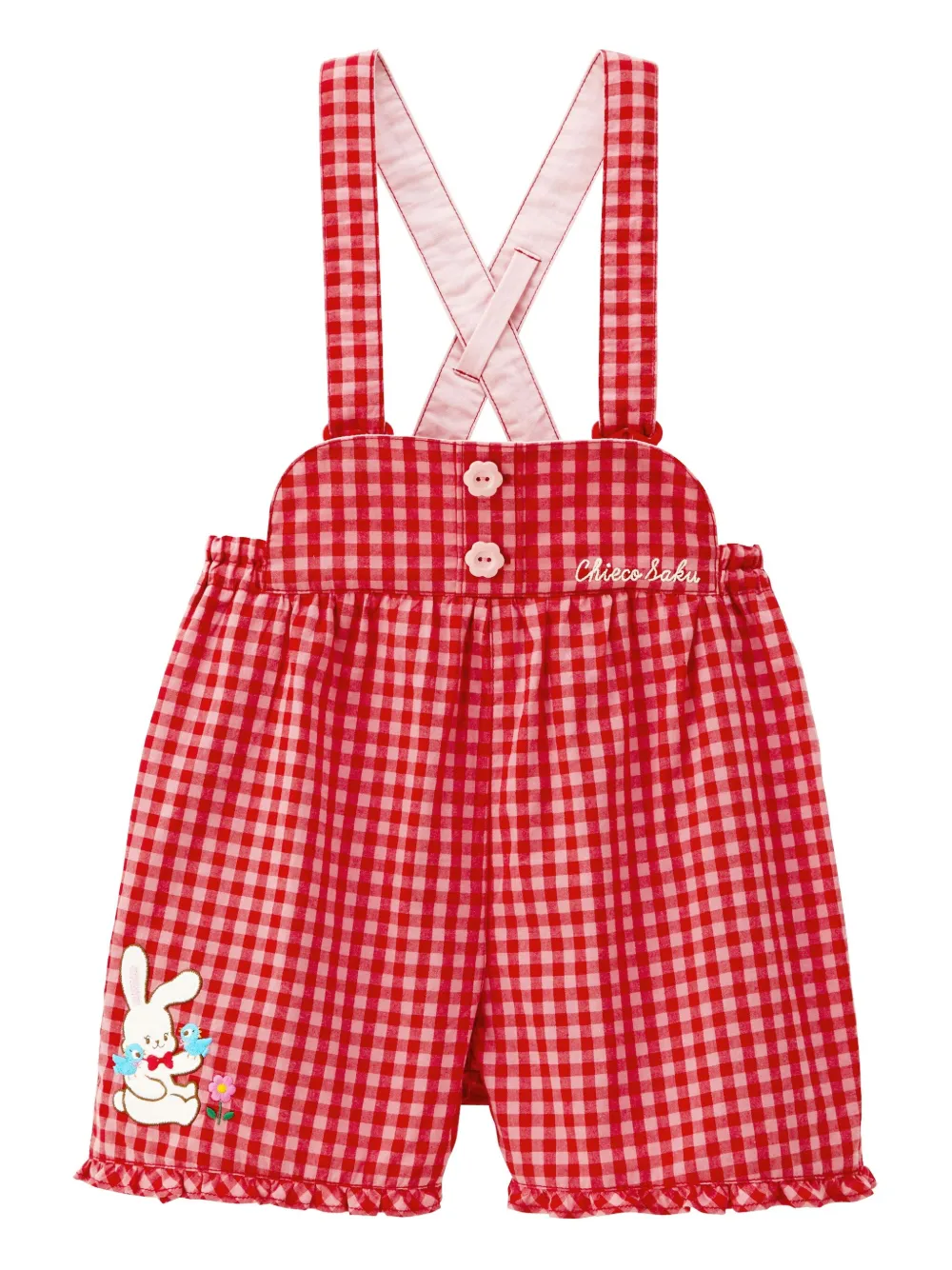 Miki House Kids' Rabbit-motif Shorts In Red