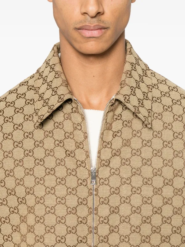 Gucci Camisa De Canvas GG Neutro FARFETCH BR