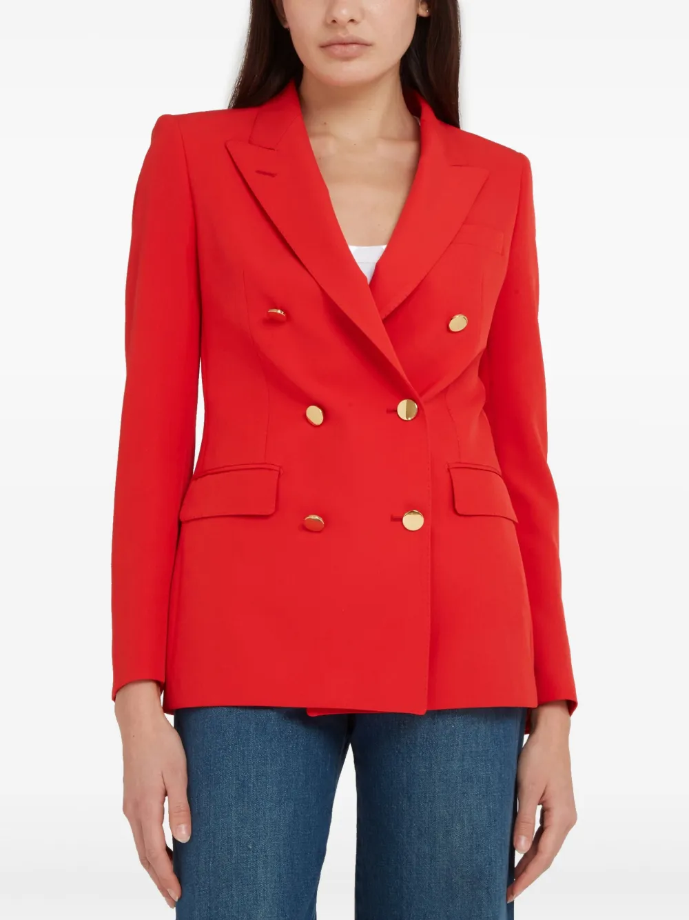 Tagliatore Blazer met dubbele rij knopen Rood