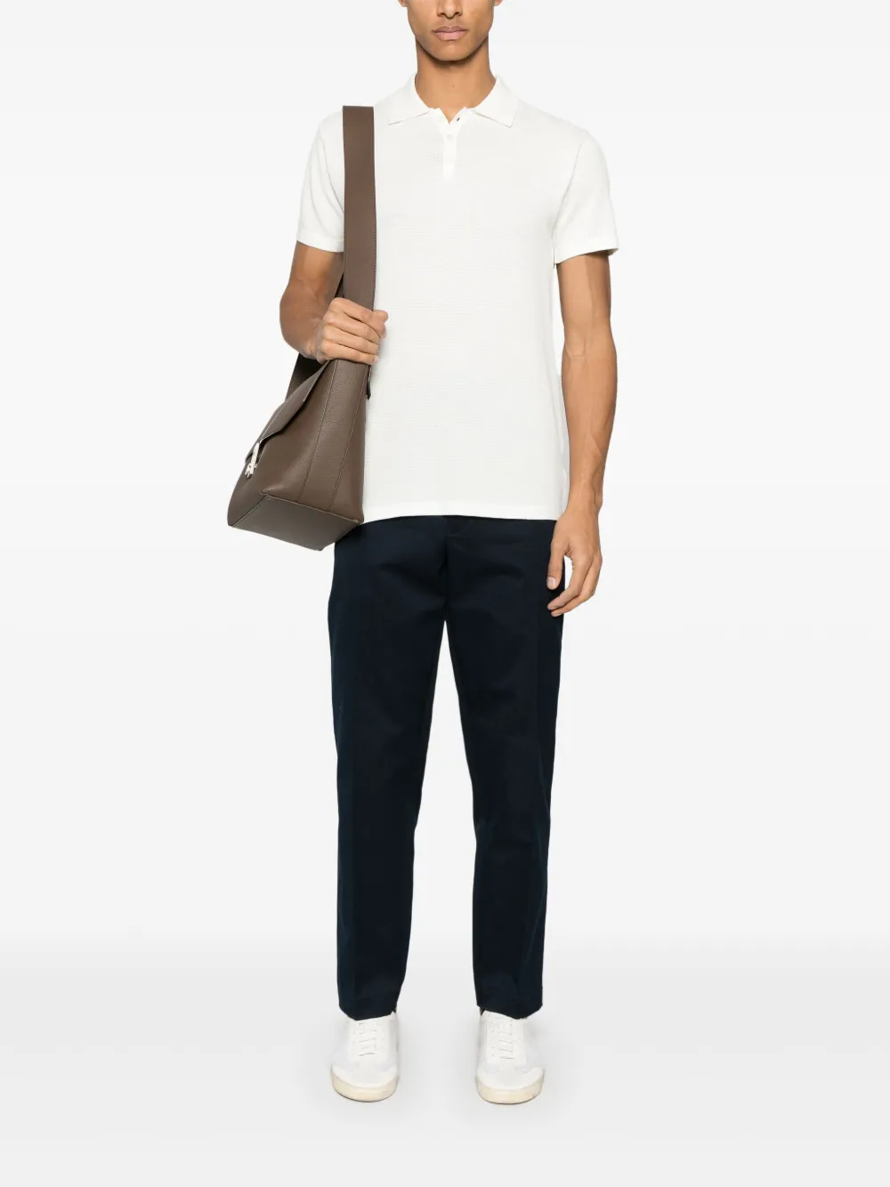 Daniele Fiesoli Poloshirt met textuur - Wit