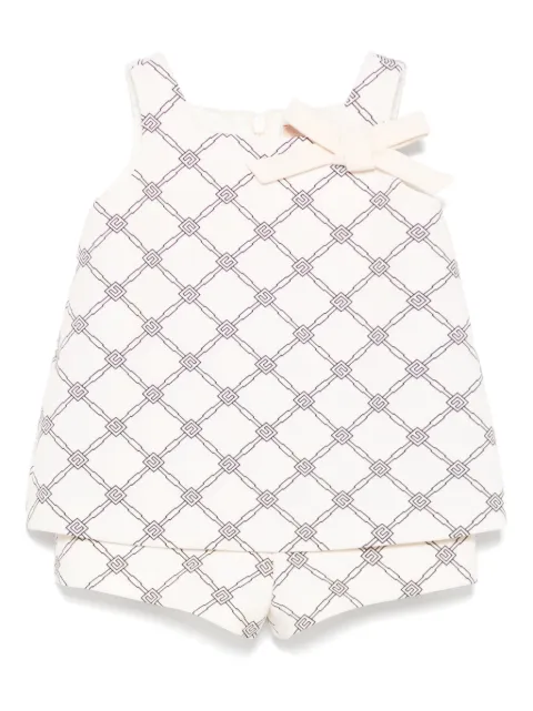 Elisabetta Franchi La Mia Bambina bermudas con monograma estampado