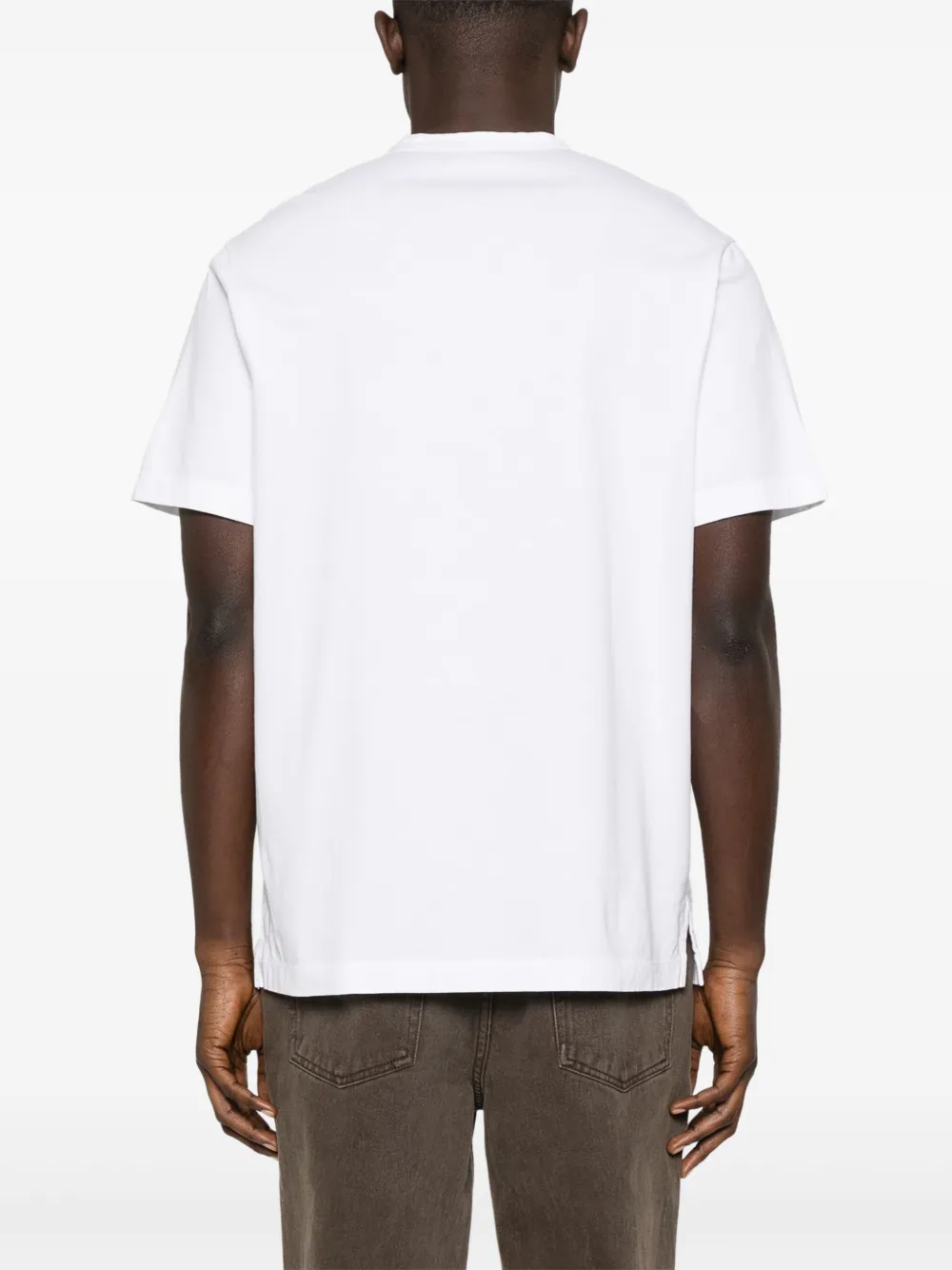 Shop James Perse Jersey Crew-neck T-shirt In Weiss