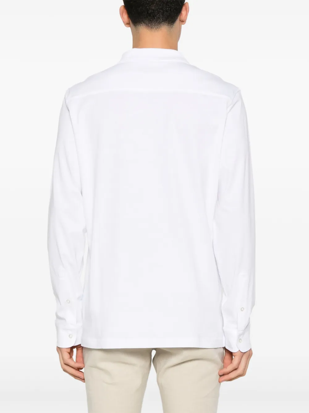 Fay Poloshirt met geborduurd logo Wit
