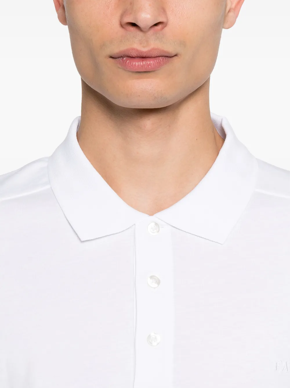 Fay Poloshirt met geborduurd logo Wit