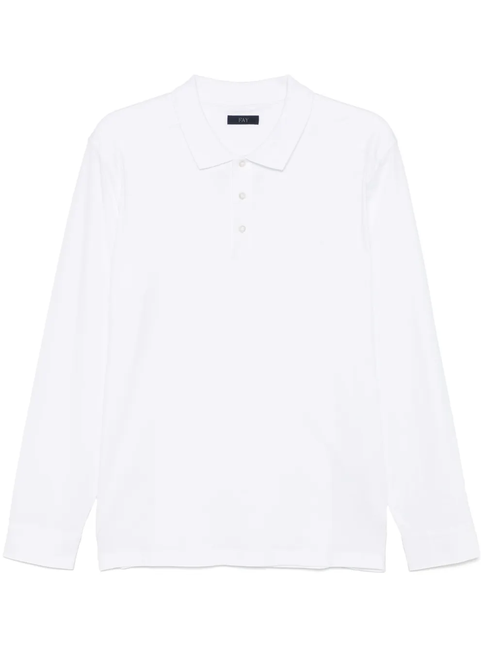 Fay Poloshirt met geborduurd logo Wit